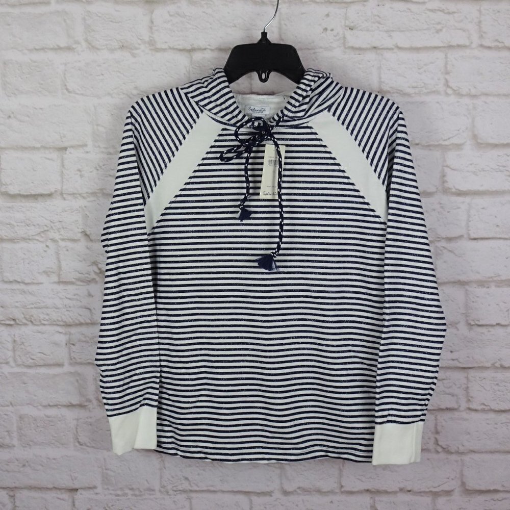 NWT Splendid Pullover Stripe Lounge Hoodie Athleisure Active XS - Picture 4 of 11